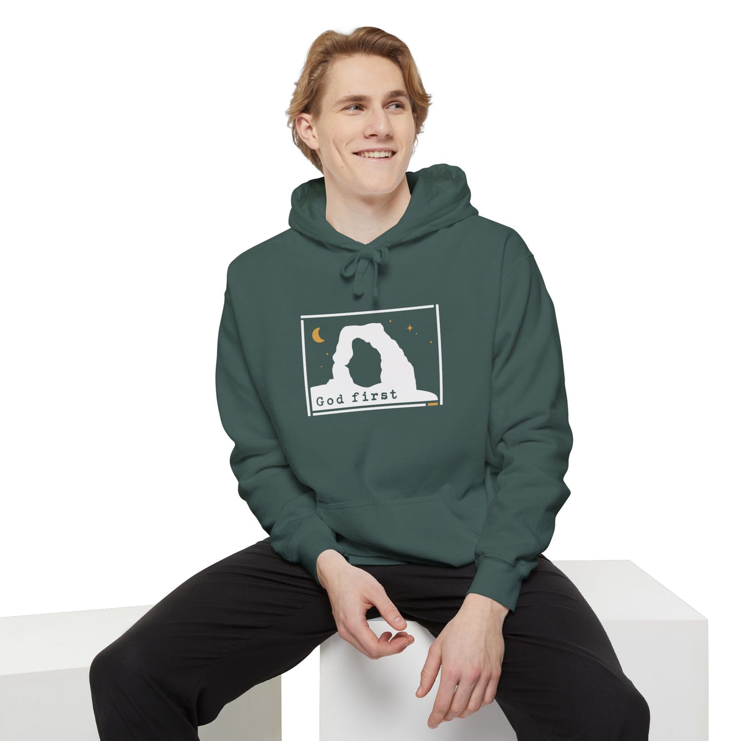 Arches National Park - God First - Christian Hoodie