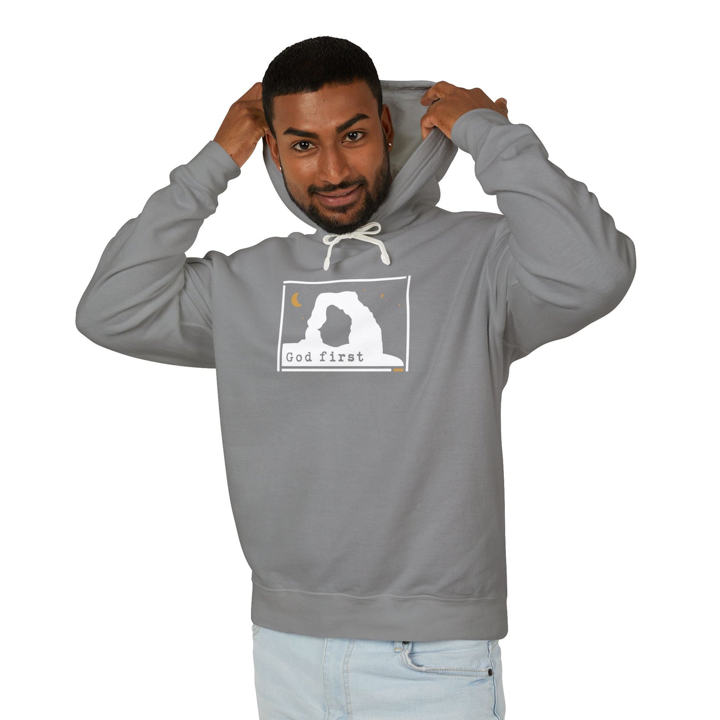 Arches National Park - God First - Christian Hoodie (Version 2)