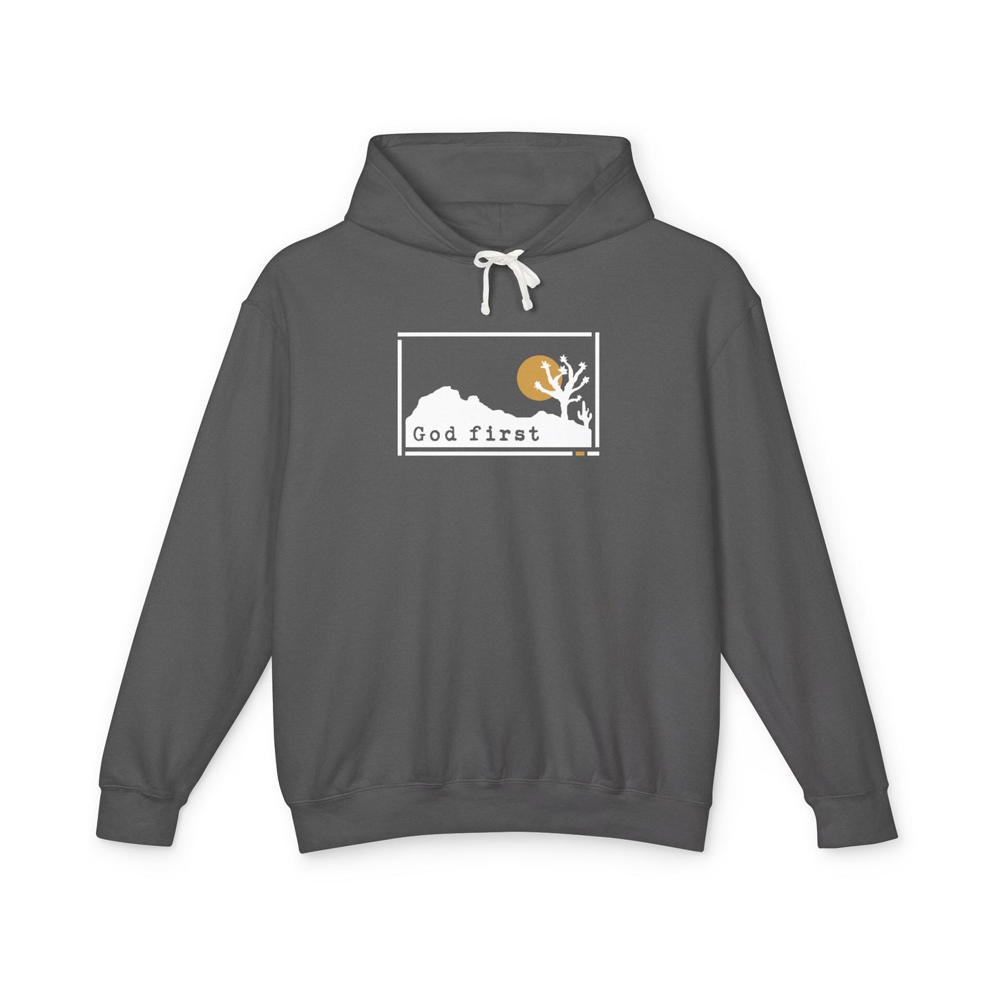 Joshua Tree National Park - God First - Christian Hoodie (Version 2)