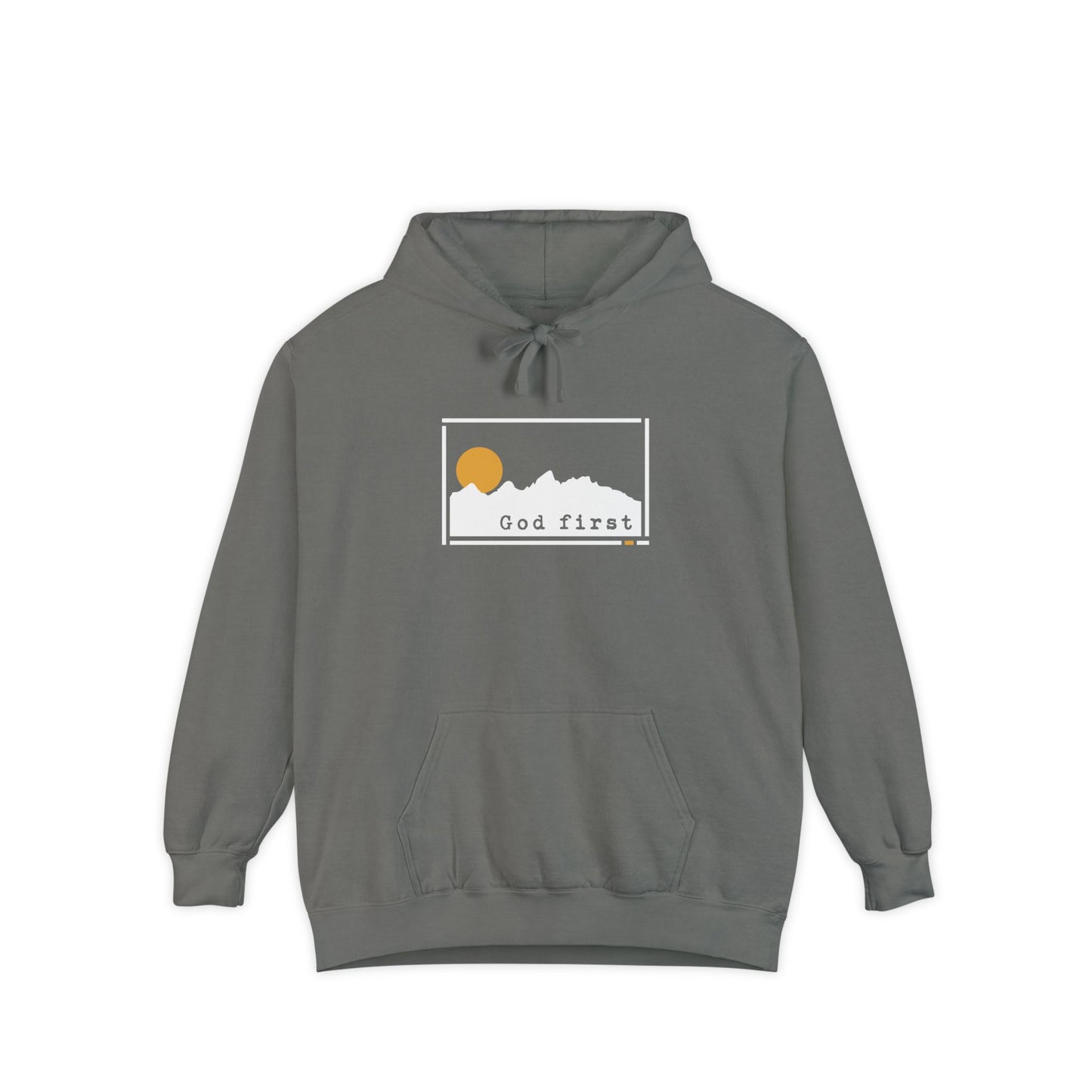 Grand Teton National Park - God First - Christian Hoodie