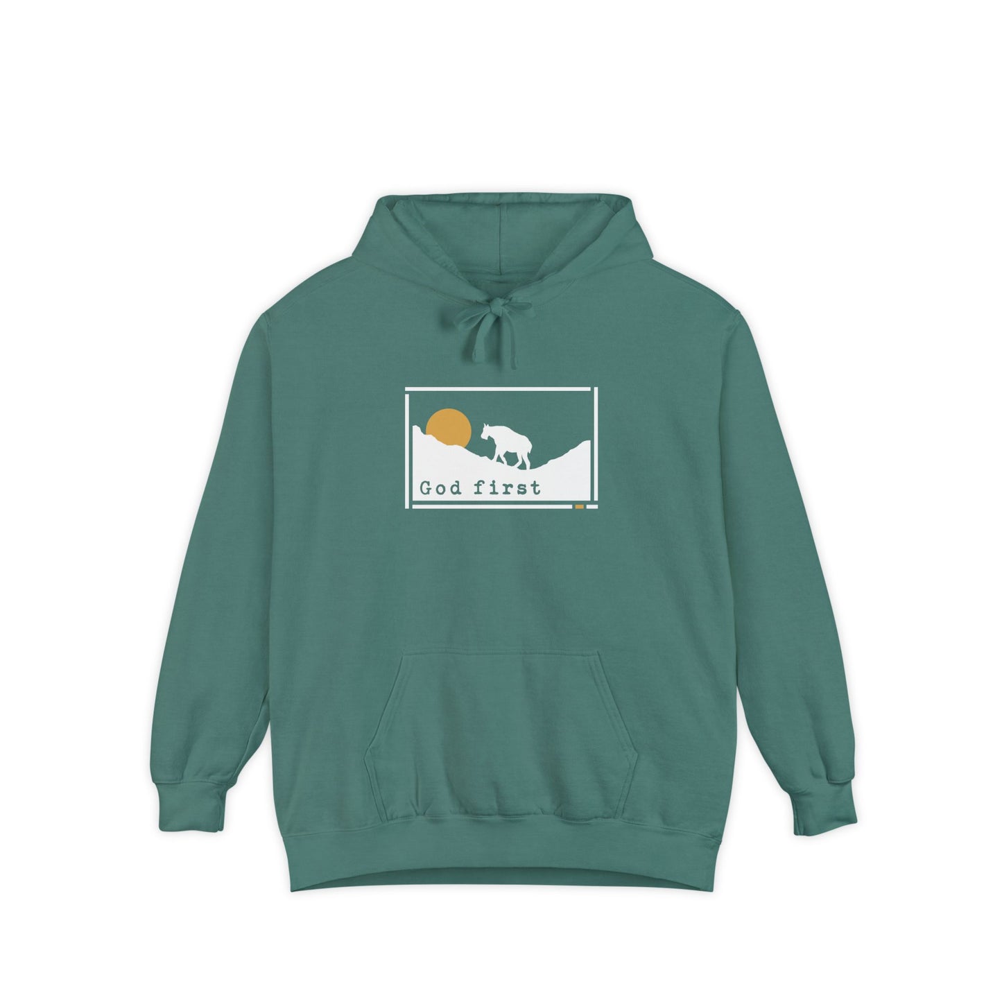 Glacier National Park - God First - Christian Hoodie