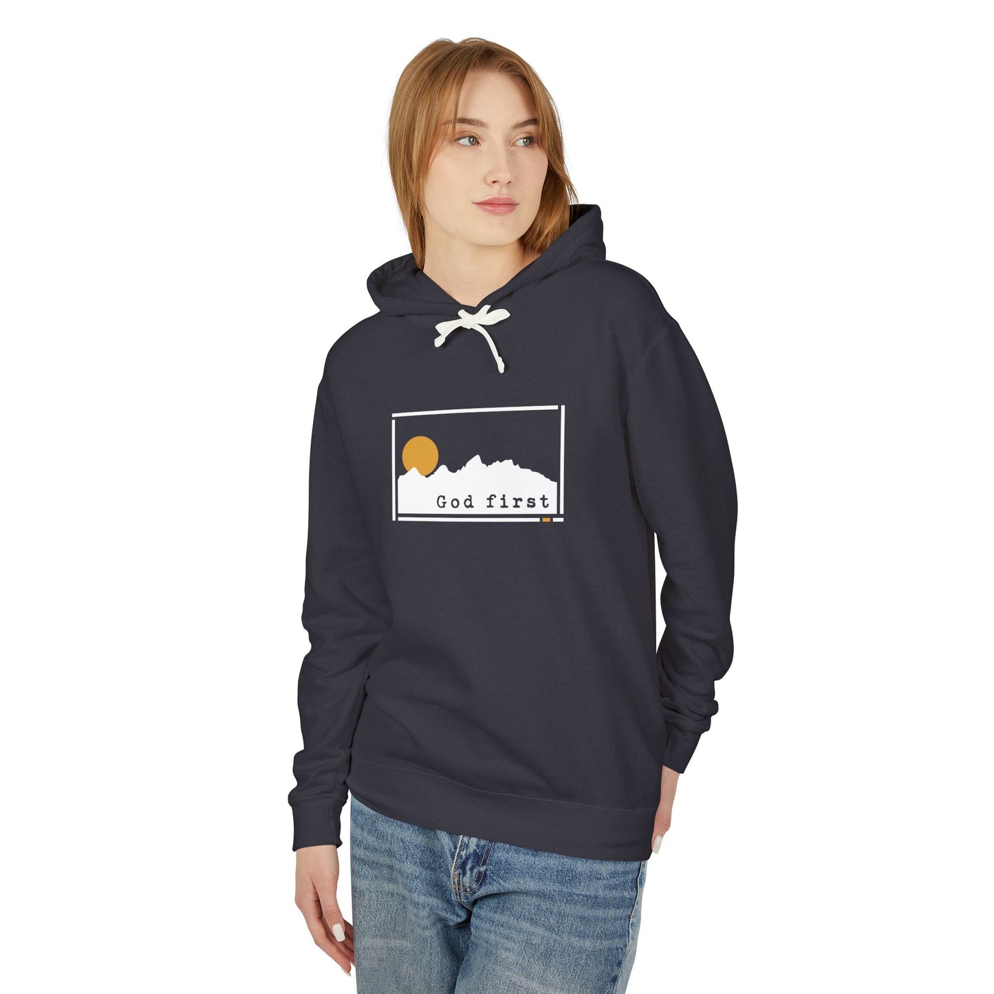 Grand Teton National Park - God First - Christian Hoodie (Version 2)