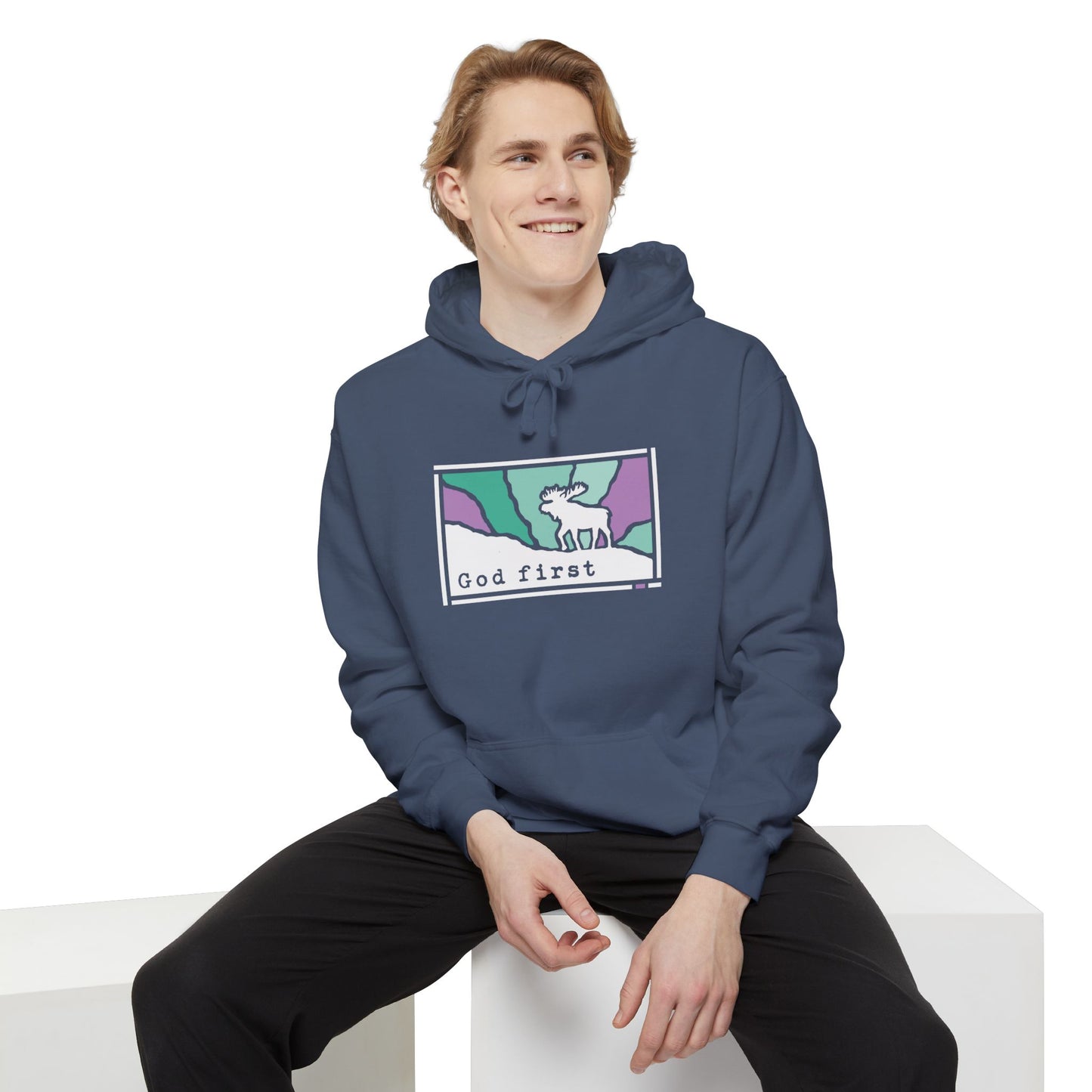 Denali National Park - God First - Christian Hoodie