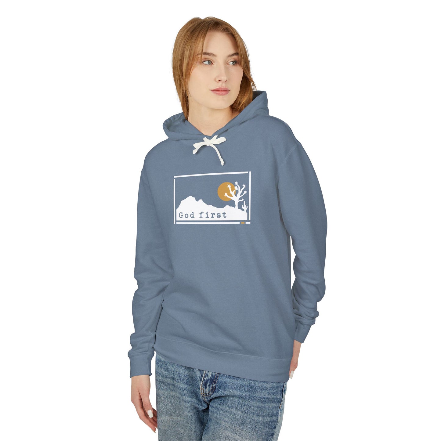 Joshua Tree National Park - God First - Christian Hoodie (Version 2)