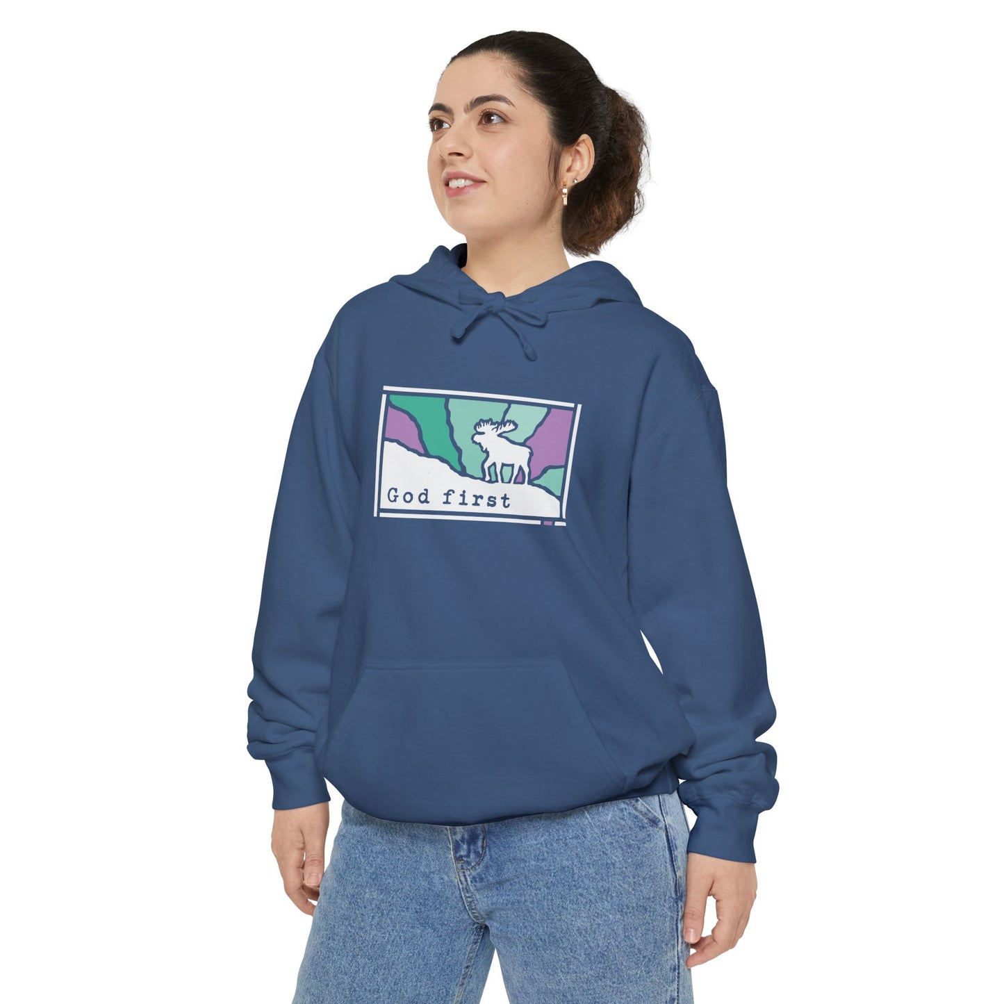 Denali National Park - God First - Christian Hoodie