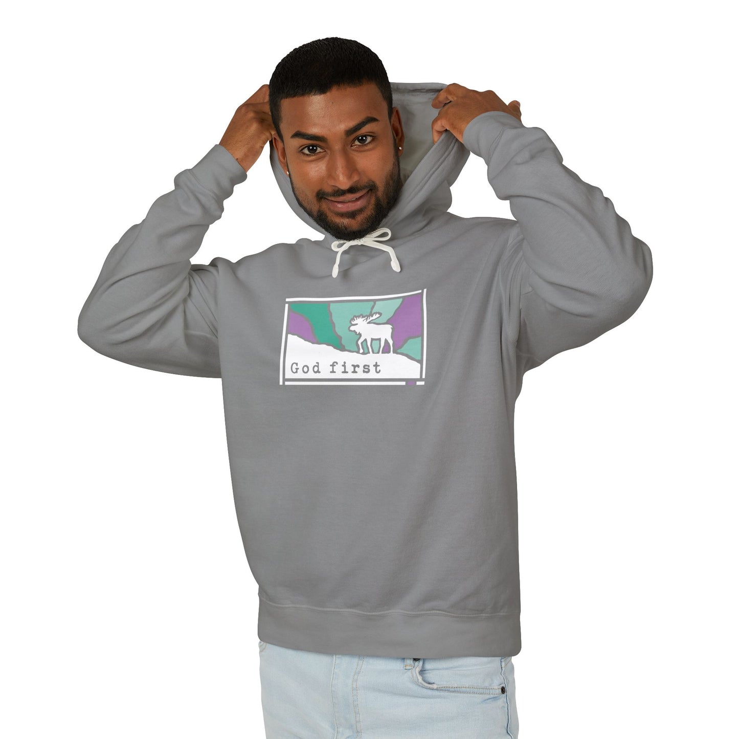 Denali National Park - God First - Christian Hoodie (Version 2)