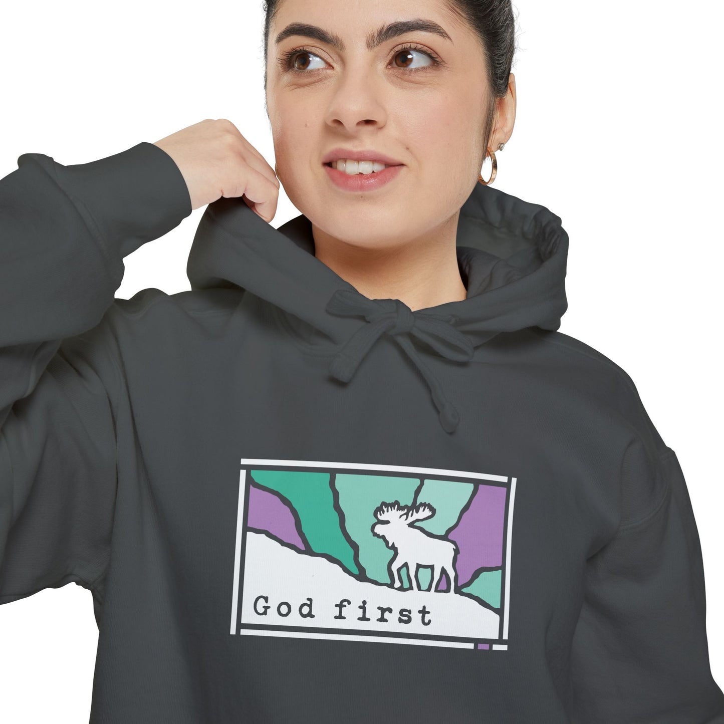 Denali National Park - God First - Christian Hoodie