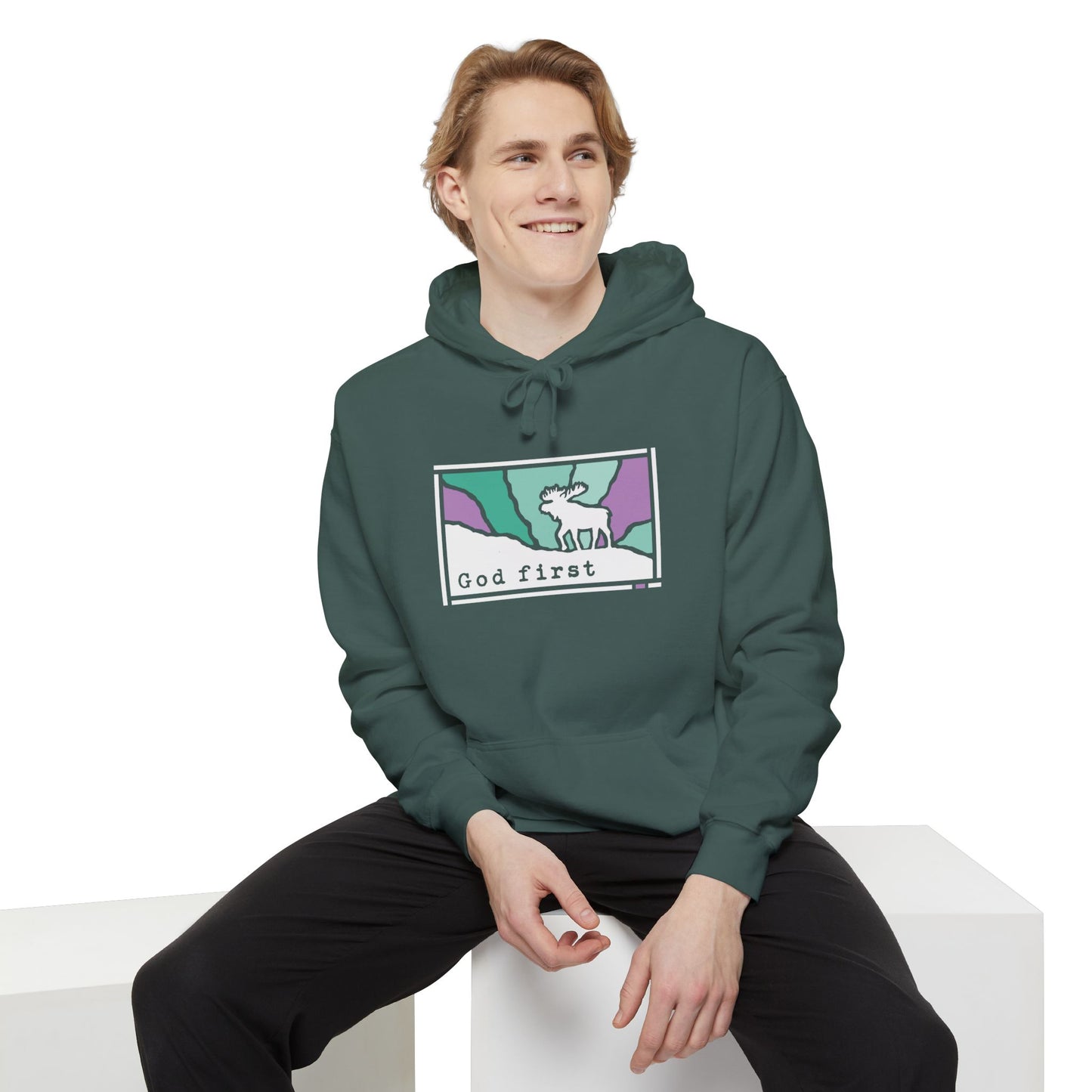 Denali National Park - God First - Christian Hoodie