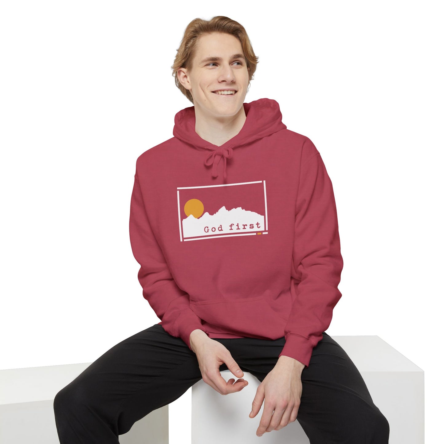 Grand Teton National Park - God First - Christian Hoodie
