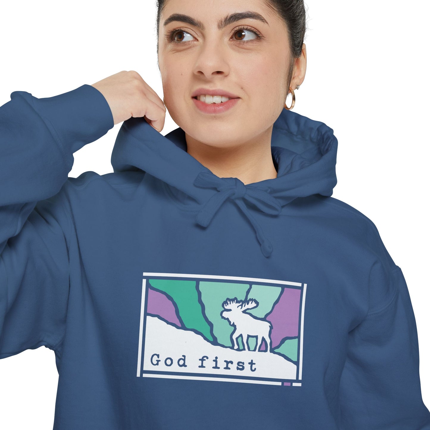 Denali National Park - God First - Christian Hoodie