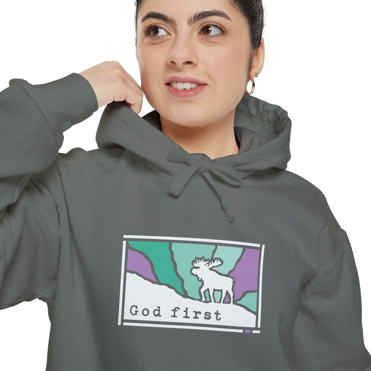 Denali National Park - God First - Christian Hoodie
