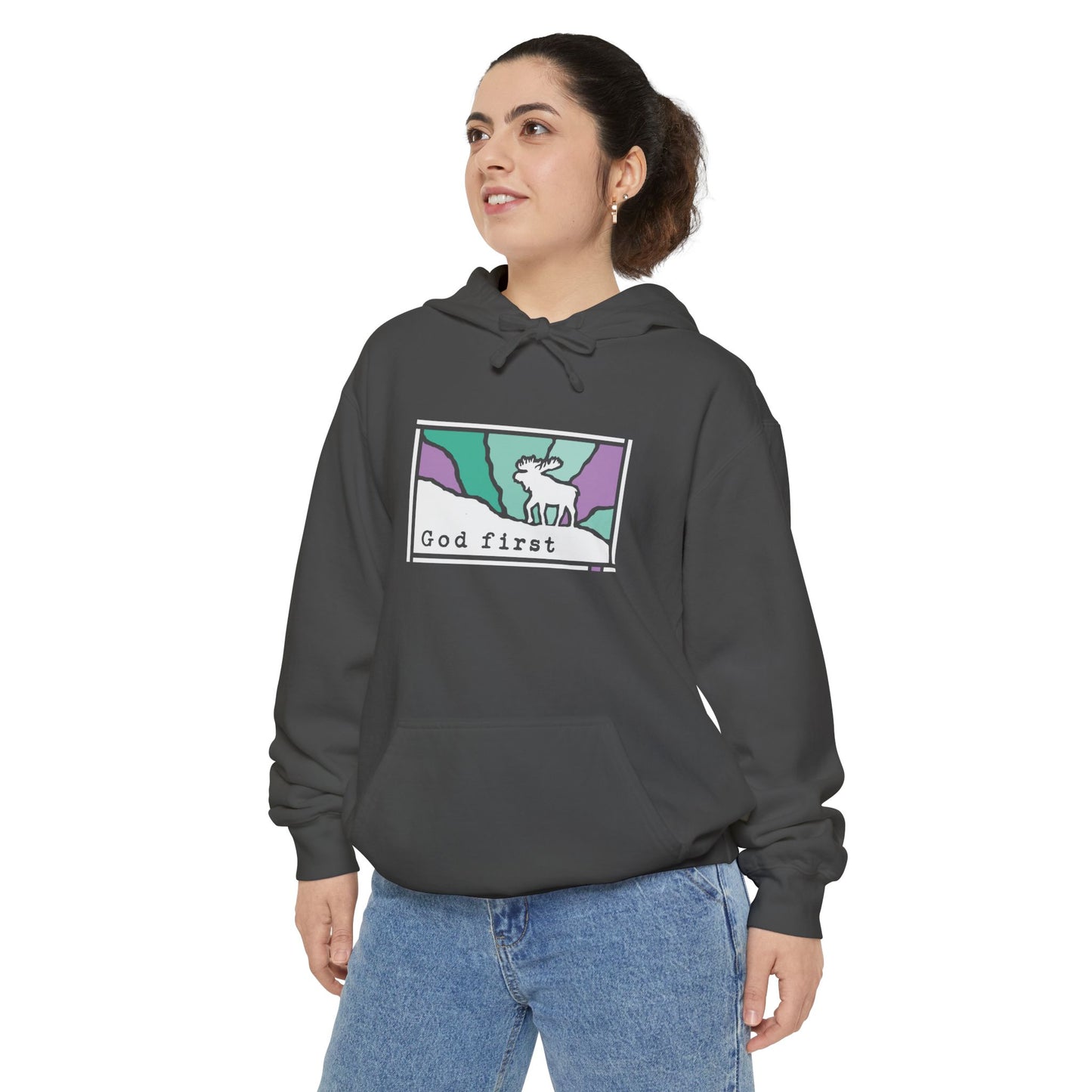 Denali National Park - God First - Christian Hoodie