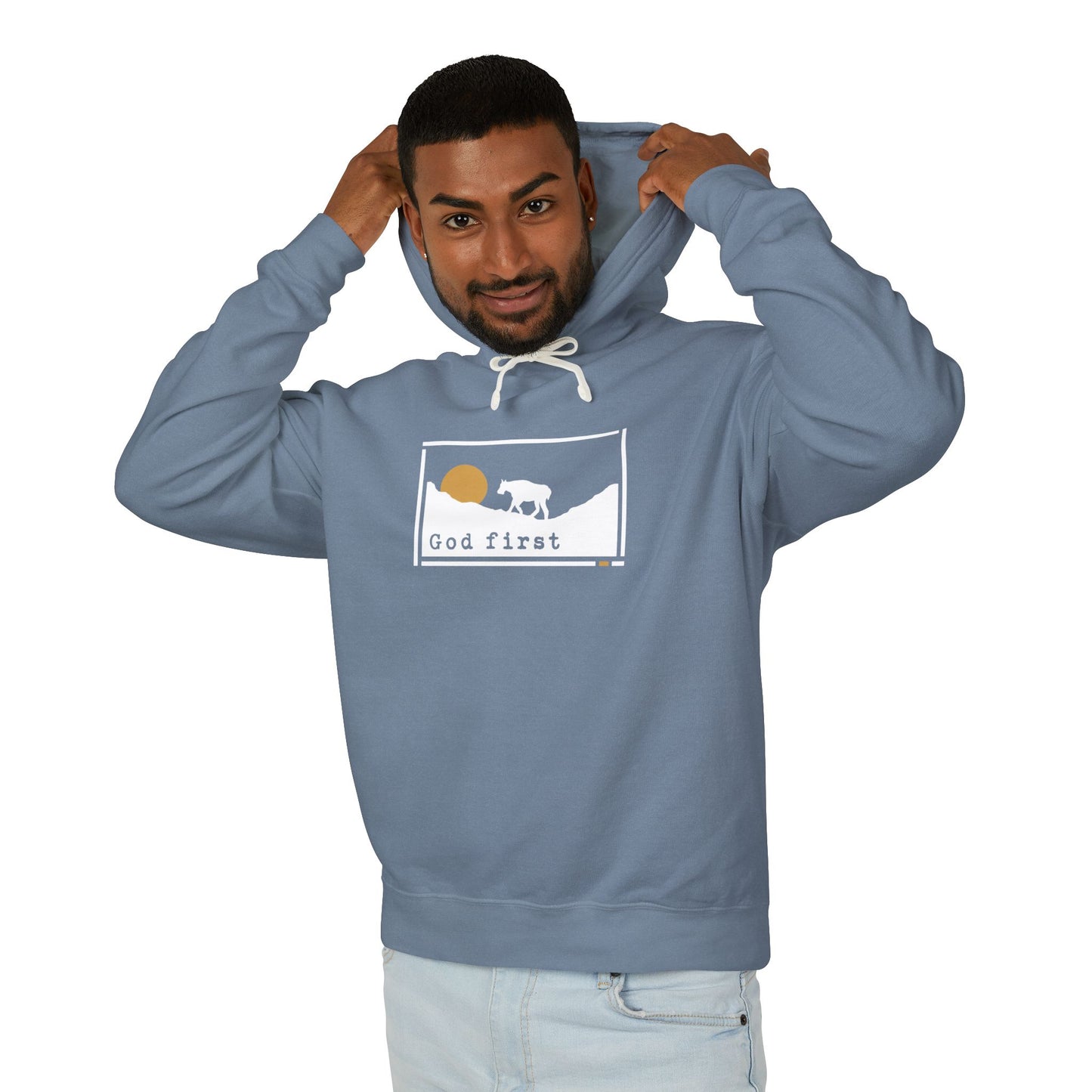Glacier National Park - God First - Christian Hoodie (Version 2)