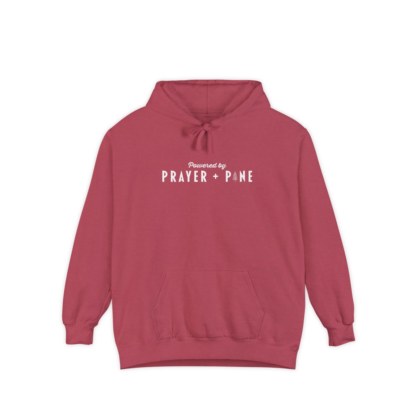 Powered By - Prayer + Pine - Christian Hoodie