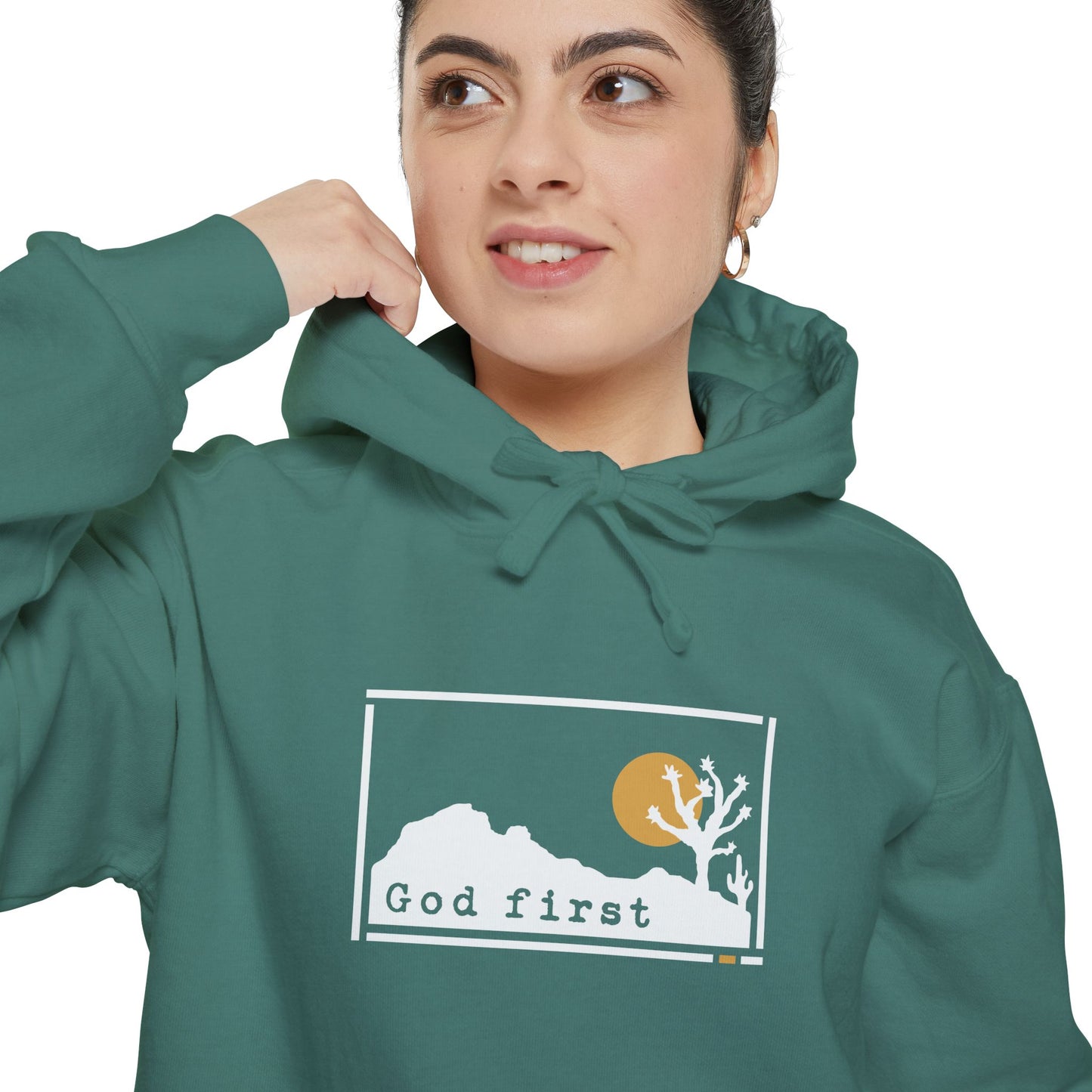 Joshua Tree National Park - God First - Christian Hoodie