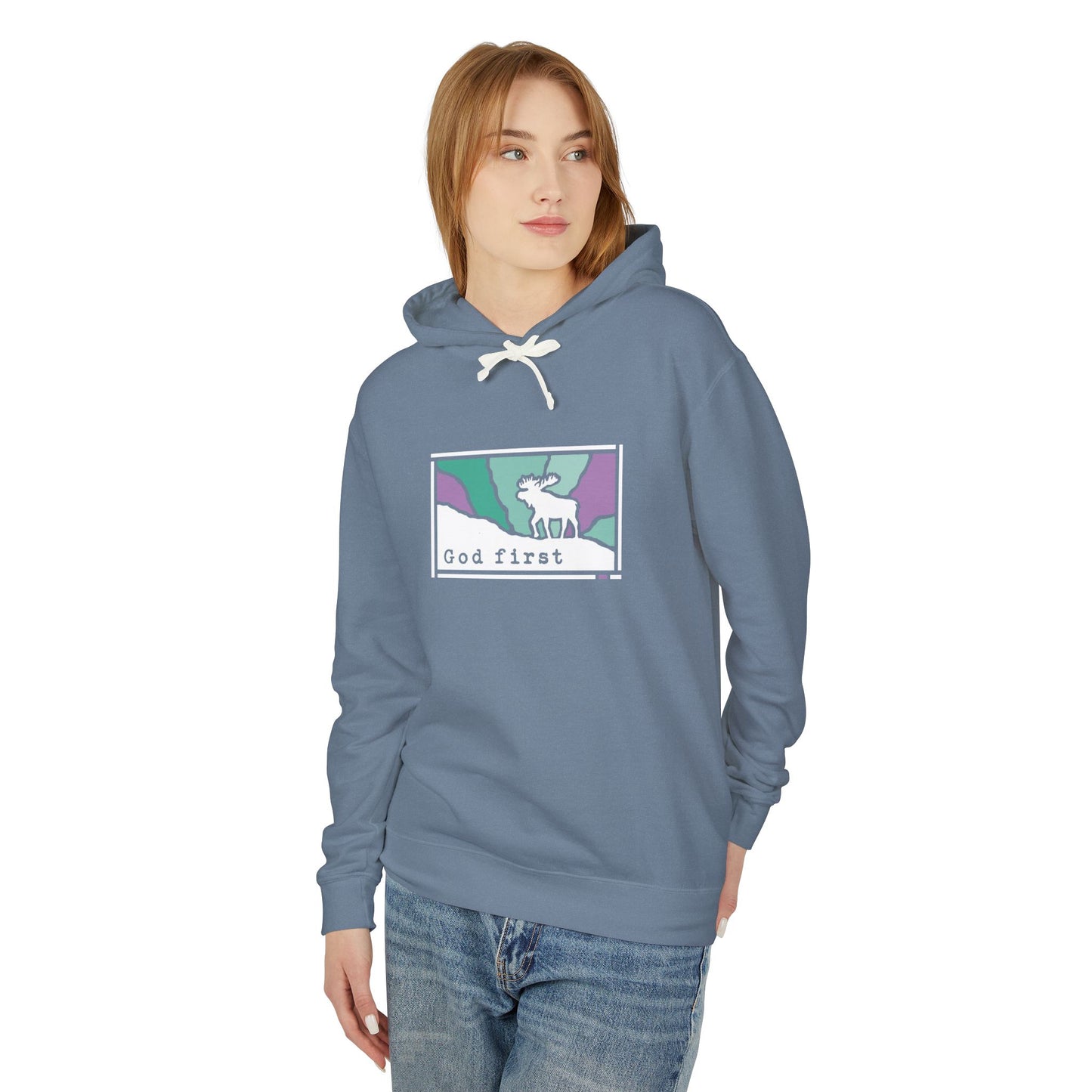 Denali National Park - God First - Christian Hoodie (Version 2)