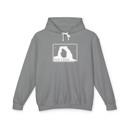 Arches National Park - God First - Christian Hoodie (Version 2)
