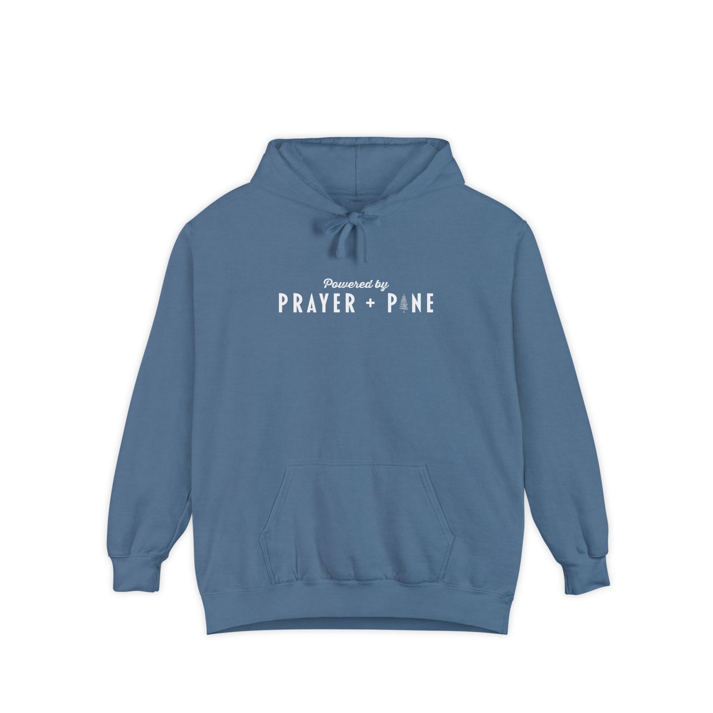 Powered By - Prayer + Pine - Christian Hoodie