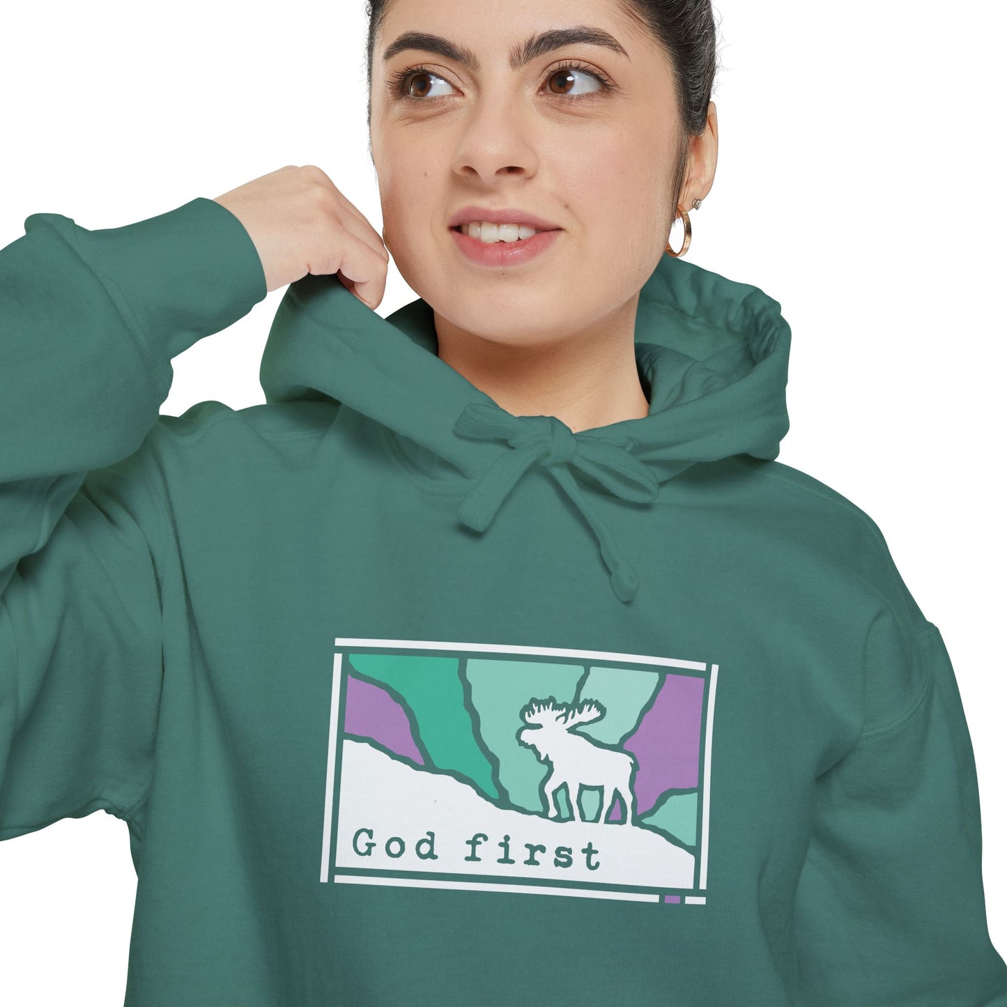 Denali National Park - God First - Christian Hoodie