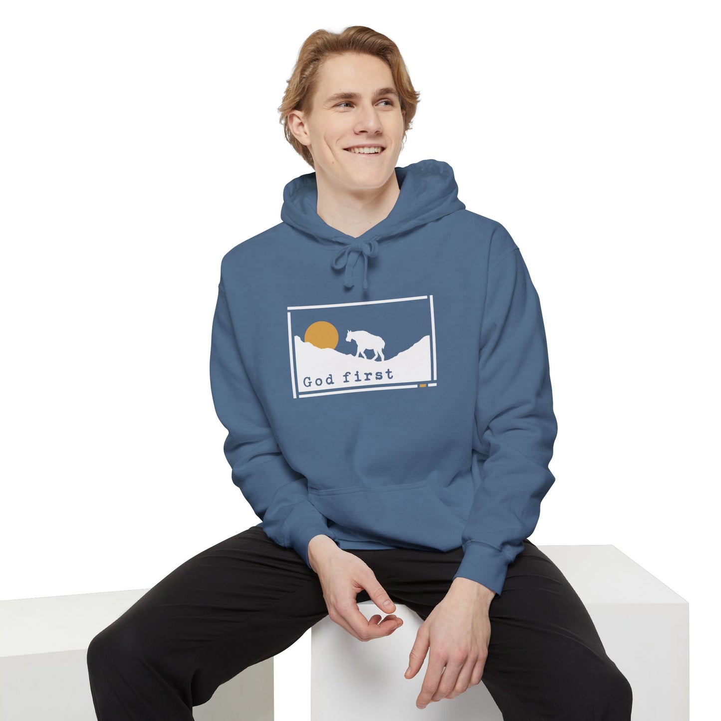 Glacier National Park - God First - Christian Hoodie