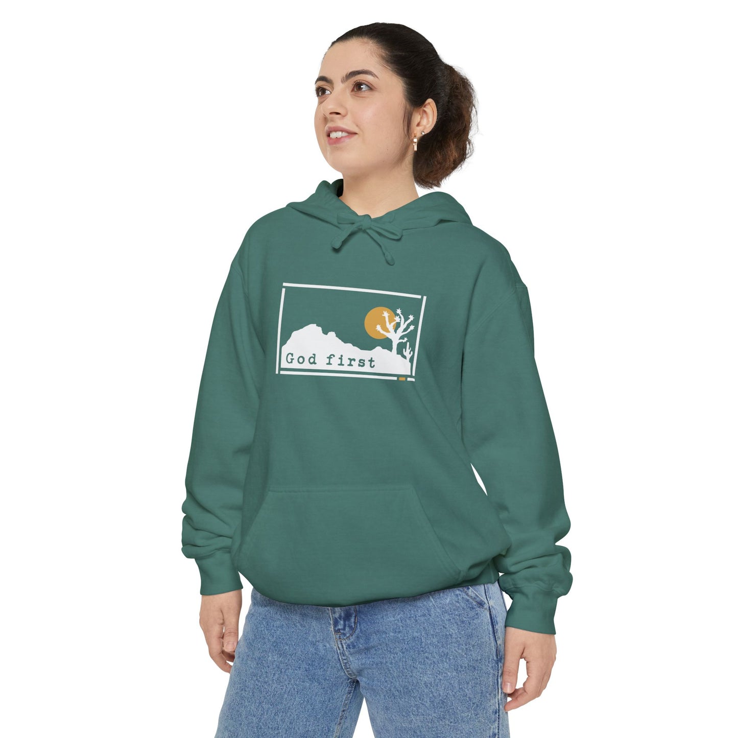 Joshua Tree National Park - God First - Christian Hoodie