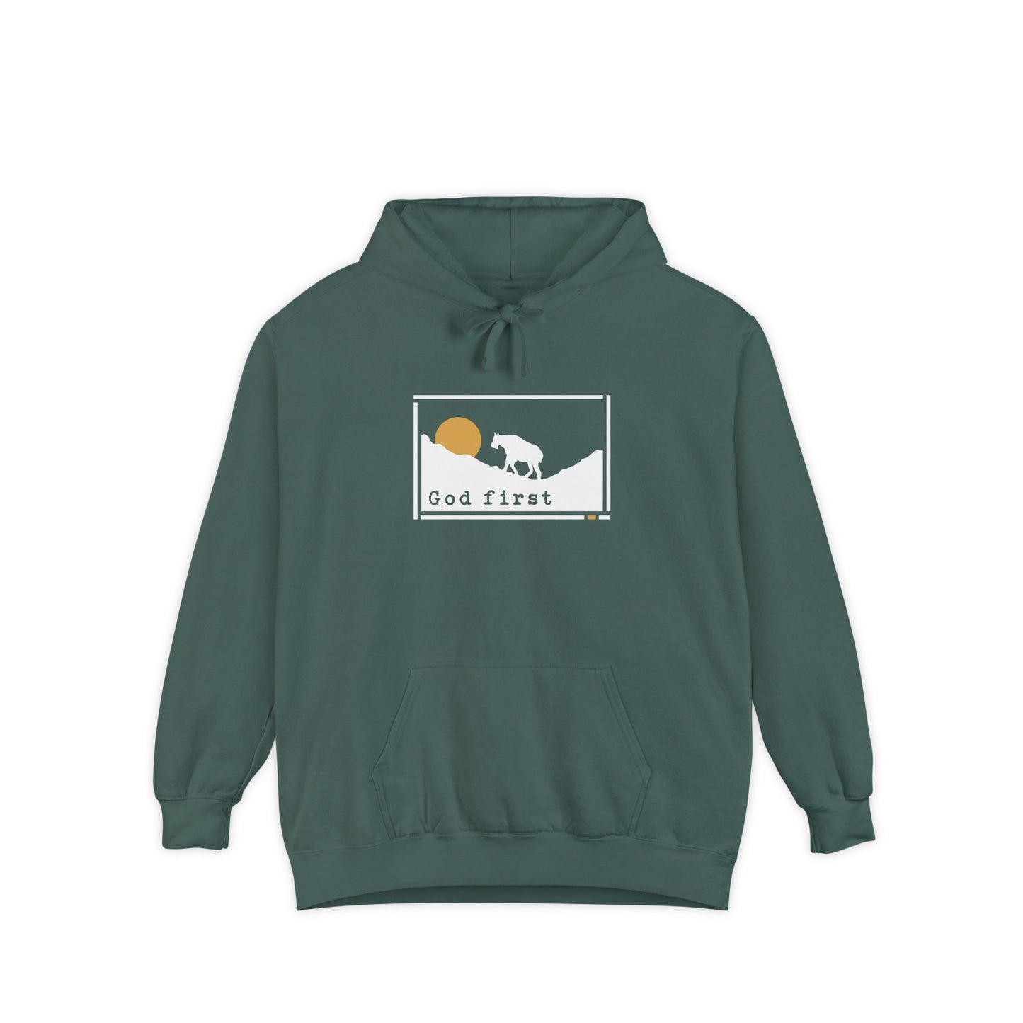 Glacier National Park - God First - Christian Hoodie