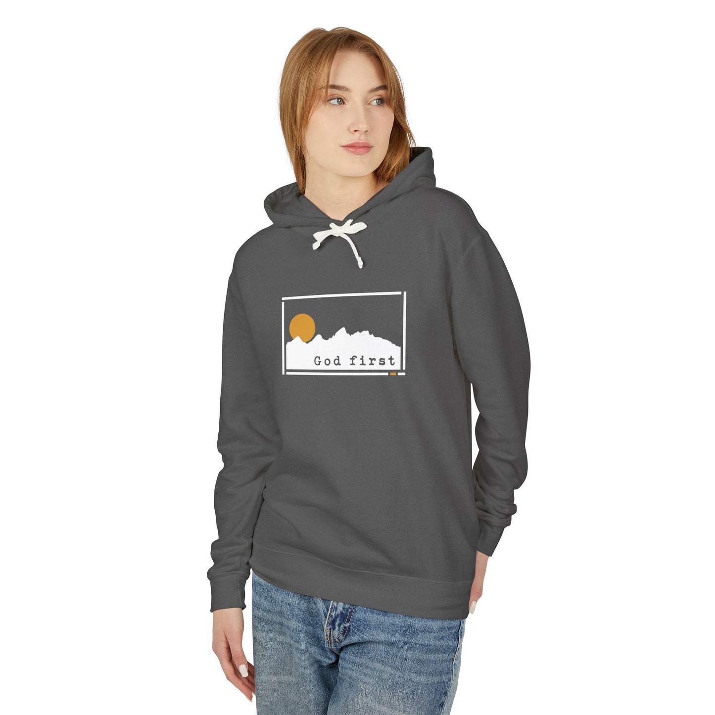 Grand Teton National Park - God First - Christian Hoodie (Version 2)