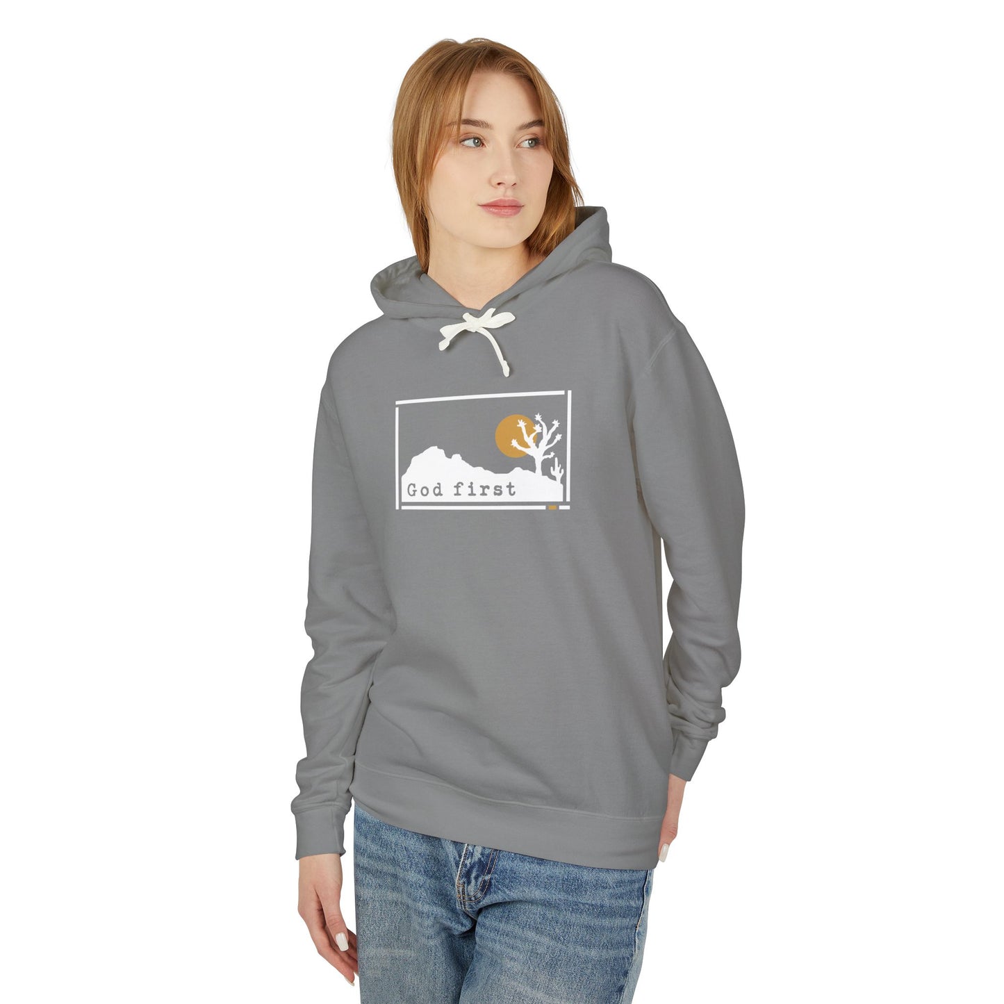 Joshua Tree National Park - God First - Christian Hoodie (Version 2)