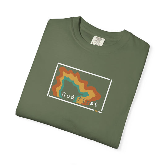 Yellowstone National Park 'God First' — Heritage Trail Tee
