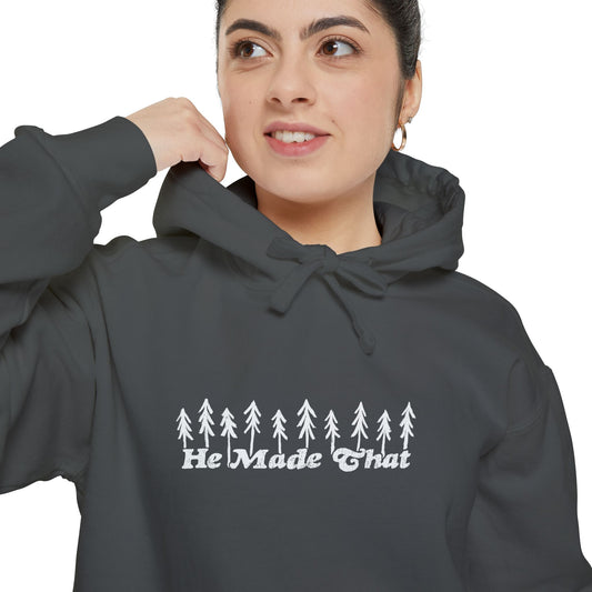 Shepherds Trail "He Made That" Outdoorsy Christian Hoodie