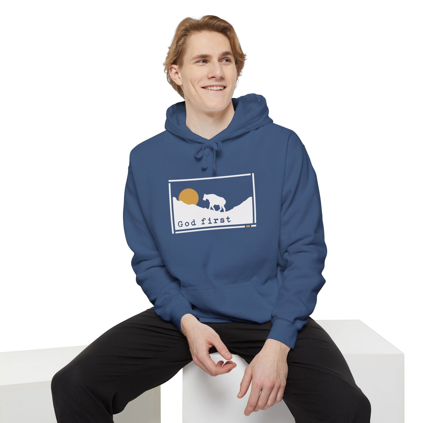 Glacier National Park - God First - Christian Hoodie