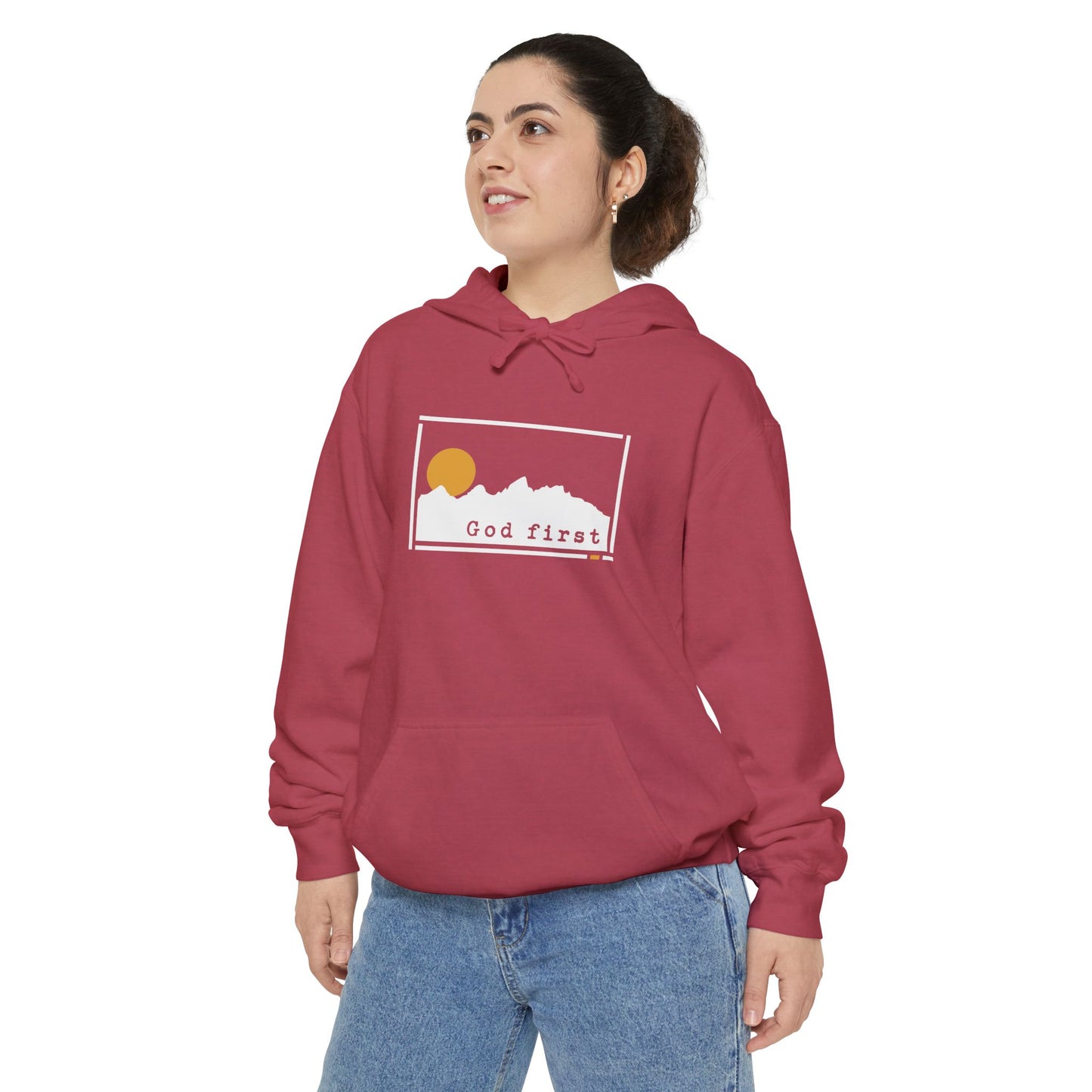 Grand Teton National Park - God First - Christian Hoodie
