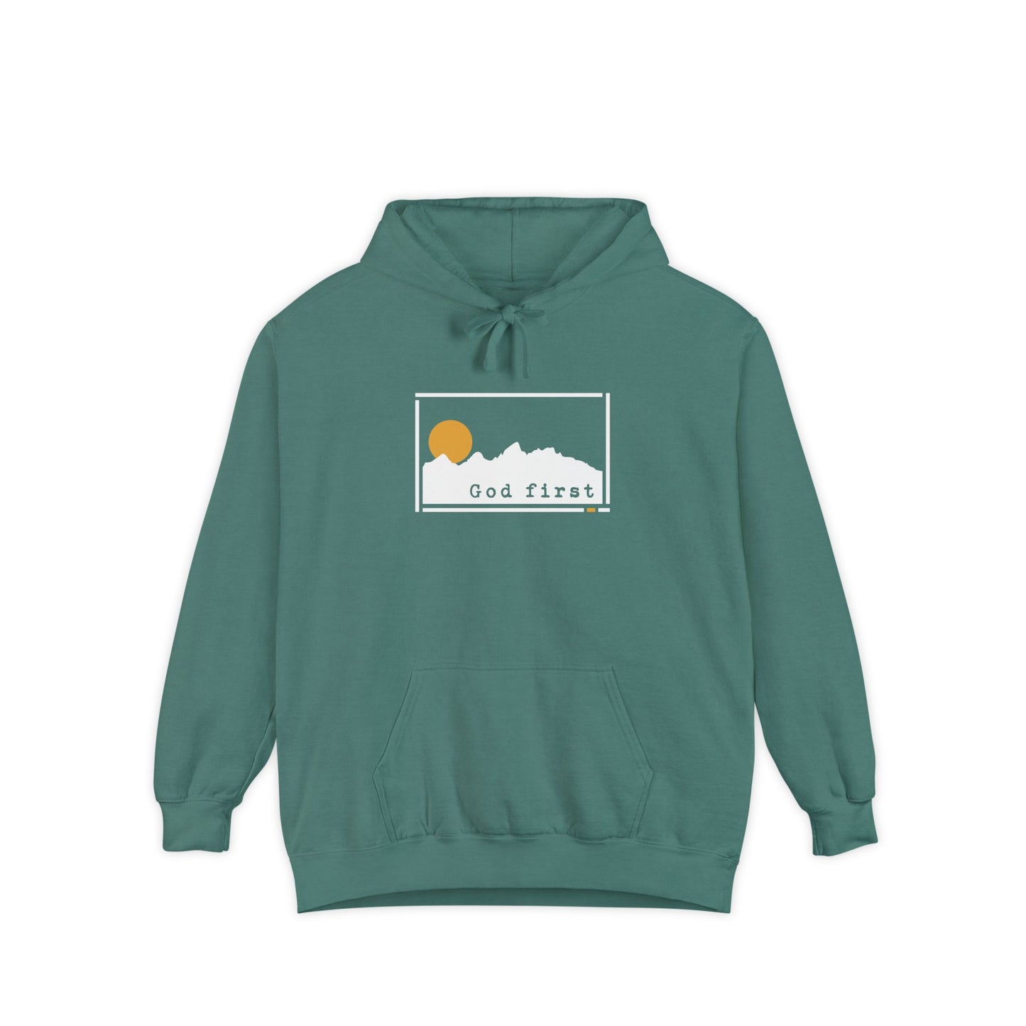 Grand Teton National Park - God First - Christian Hoodie