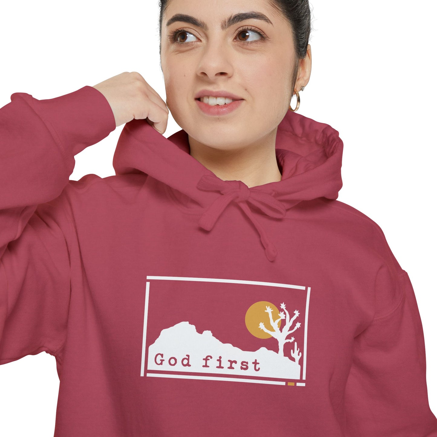 Joshua Tree National Park - God First - Christian Hoodie