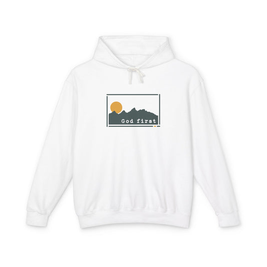 Grand Teton National Park - God First - Christian Hoodie