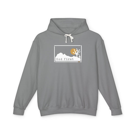 Joshua Tree National Park - God First - Christian Hoodie (Version 2)