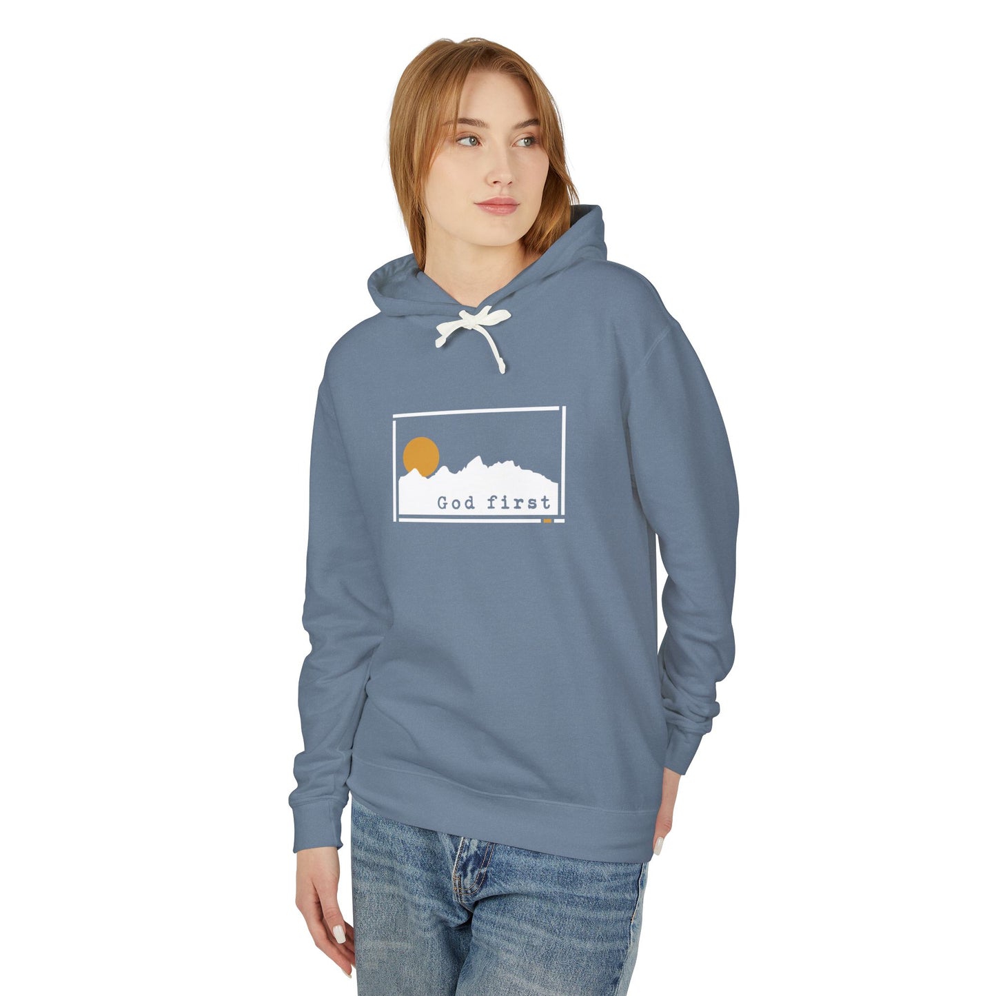 Grand Teton National Park - God First - Christian Hoodie (Version 2)