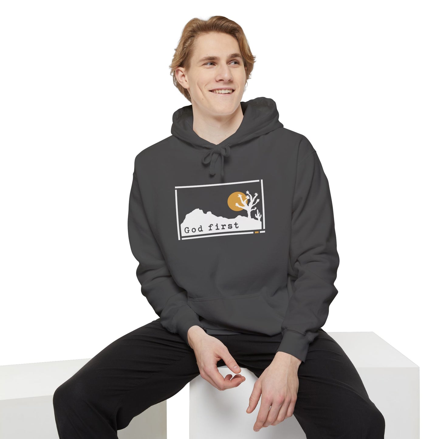 Joshua Tree National Park - God First - Christian Hoodie