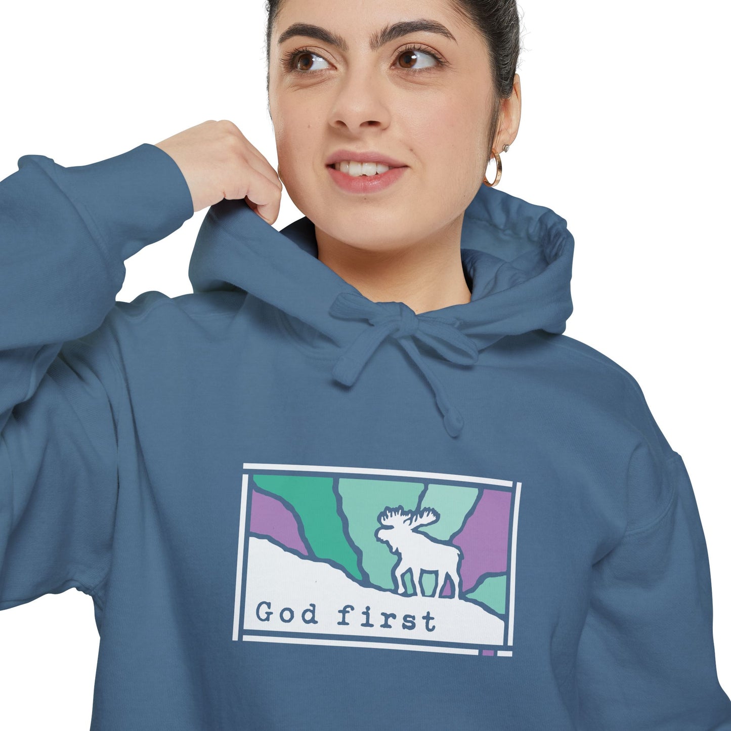 Denali National Park - God First - Christian Hoodie