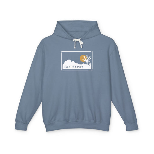 Joshua Tree National Park - God First - Christian Hoodie (Version 2)