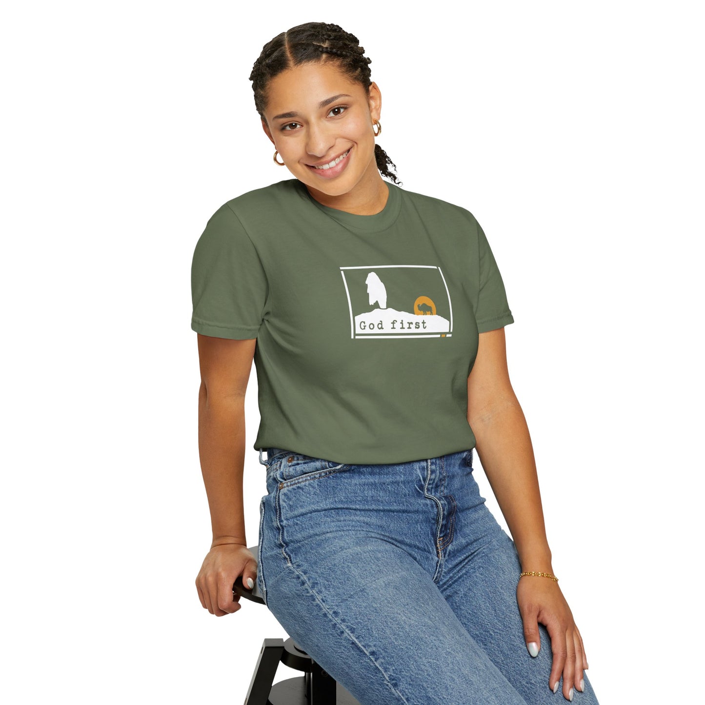 Yellowstone National Park - Old Faithful 'God First' — Heritage Trail Tee
