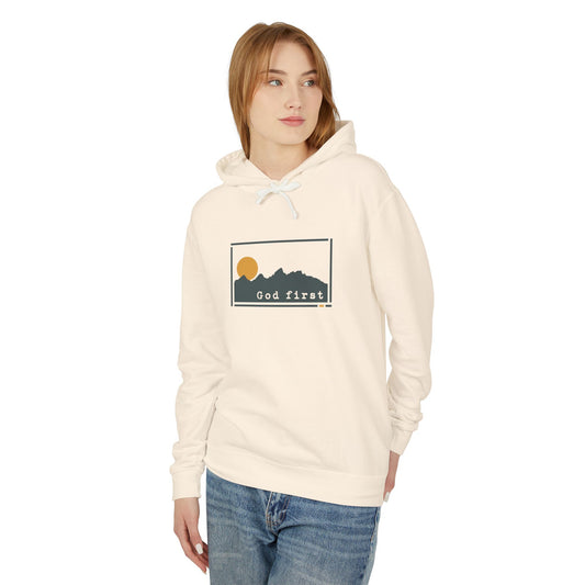 Grand Teton National Park 'God First' Hoodie — Breathable Heirloom Knit