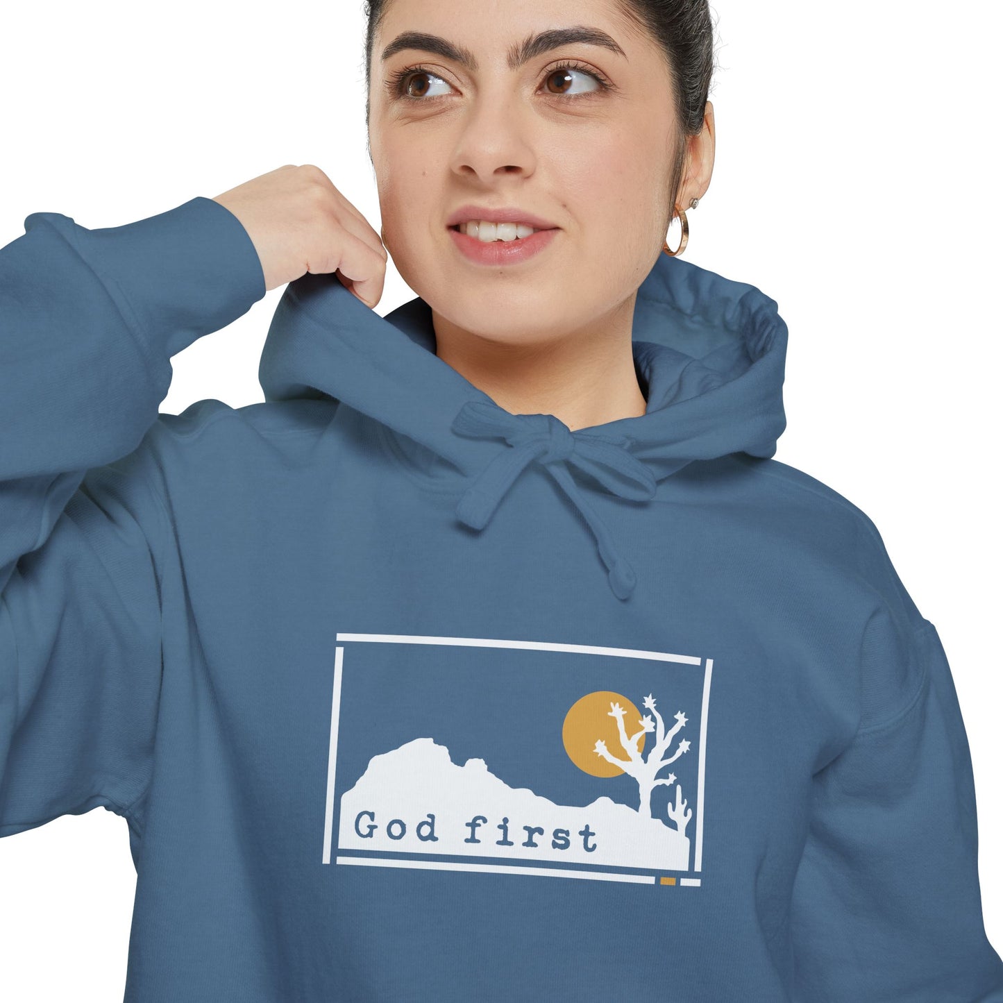 Joshua Tree National Park 'God First' Hoodie — Fortified Mountain Fleece