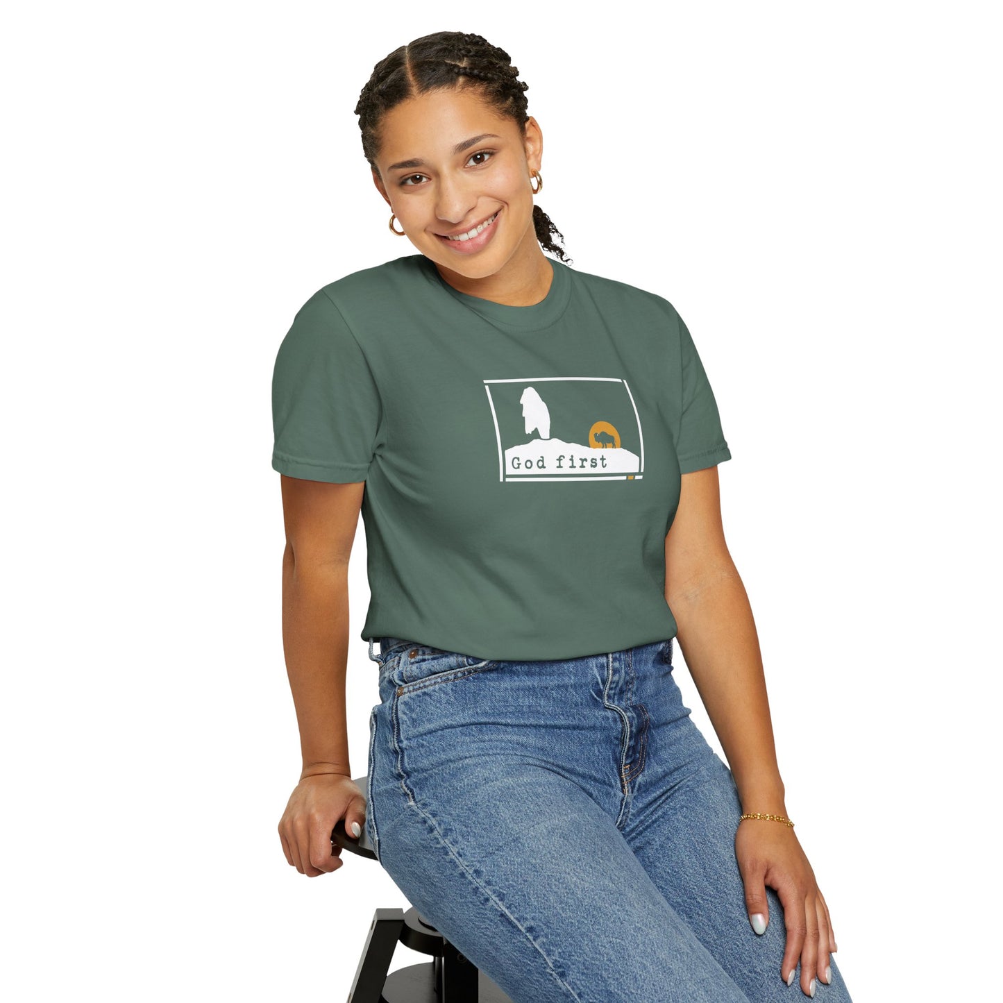 Yellowstone National Park - Old Faithful 'God First' — Heritage Trail Tee