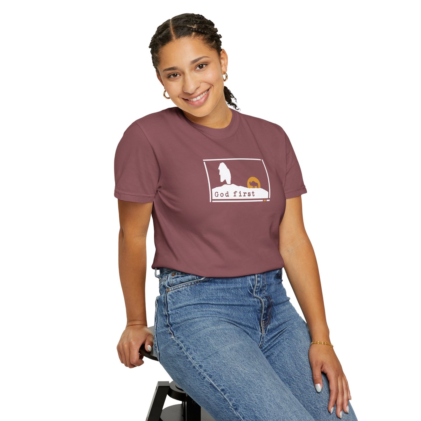 Yellowstone National Park - Old Faithful 'God First' — Heritage Trail Tee