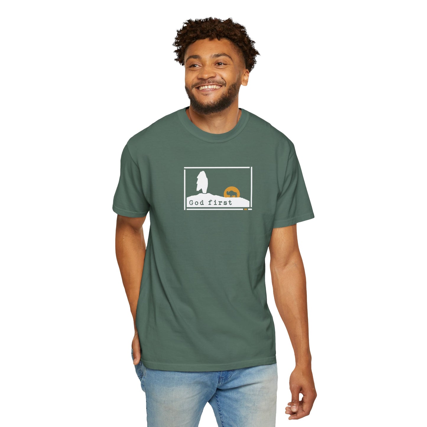 Yellowstone National Park - Old Faithful 'God First' — Heritage Trail Tee