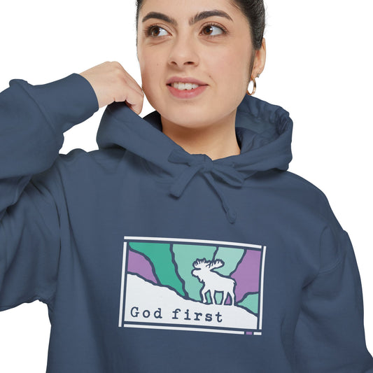 Denali National Park - God First - Christian Hoodie