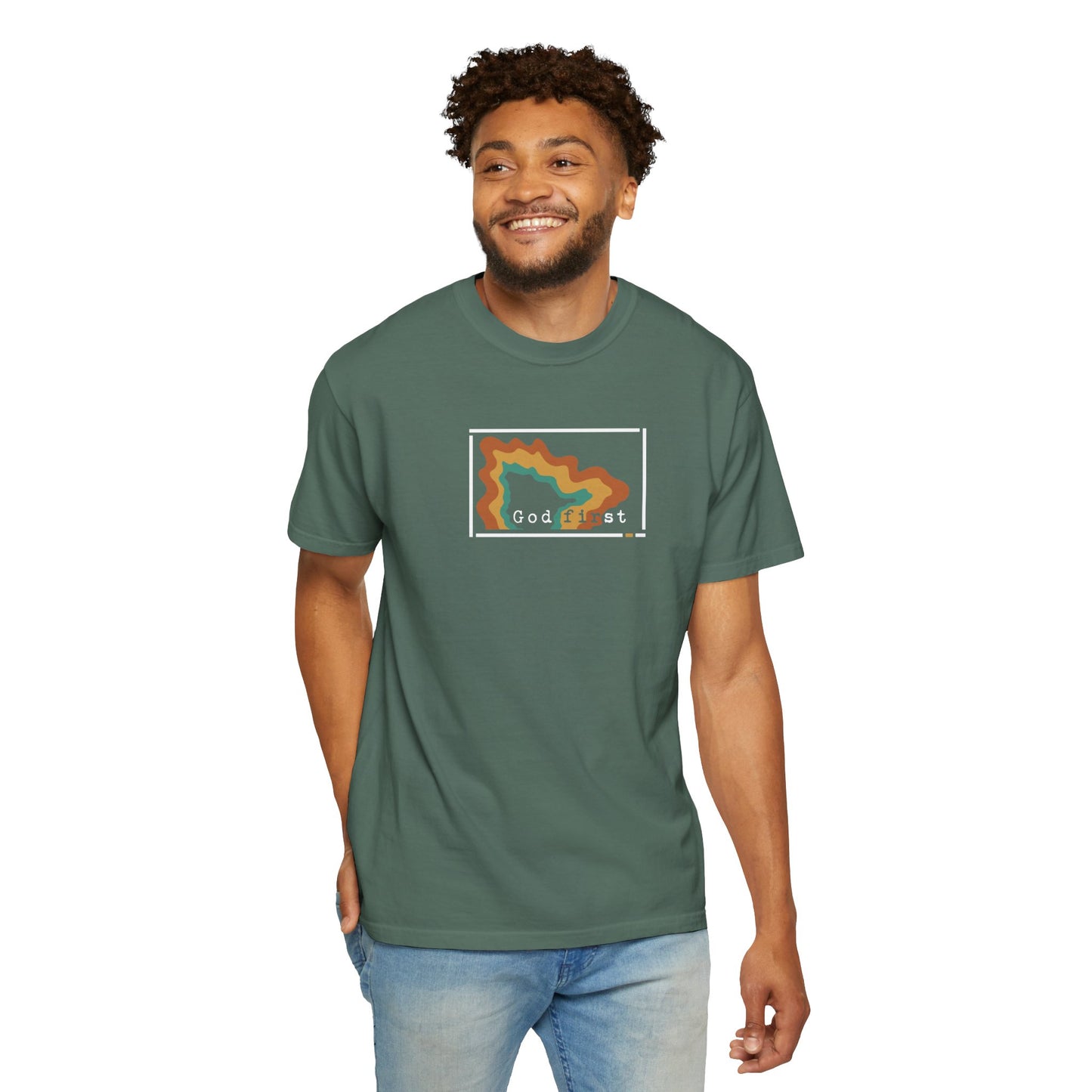Yellowstone National Park 'God First' — Heritage Trail Tee