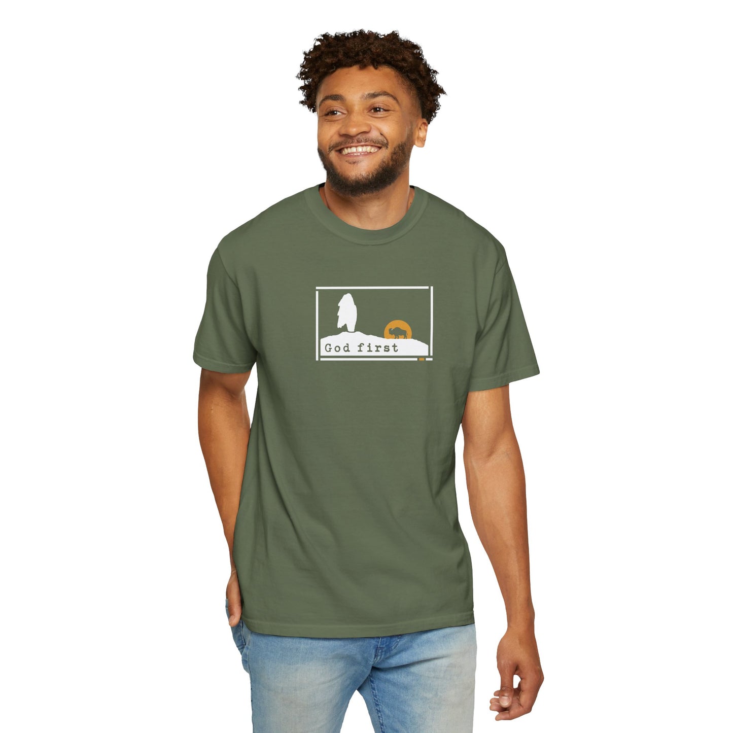 Yellowstone National Park - Old Faithful 'God First' — Heritage Trail Tee