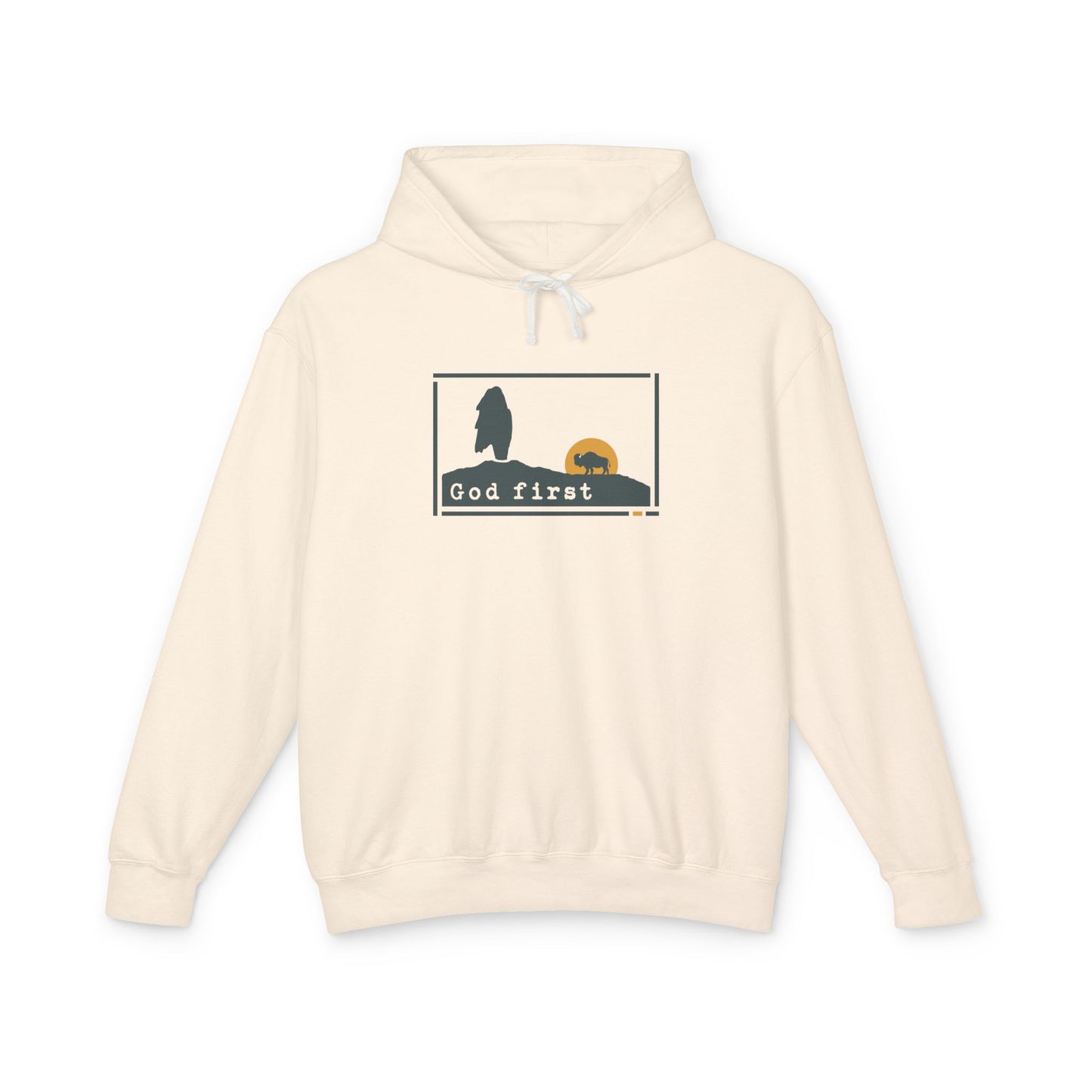 Yellowstone National Park- Old Faithful 'God First' Hoodie — Breathable Heirloom Knit